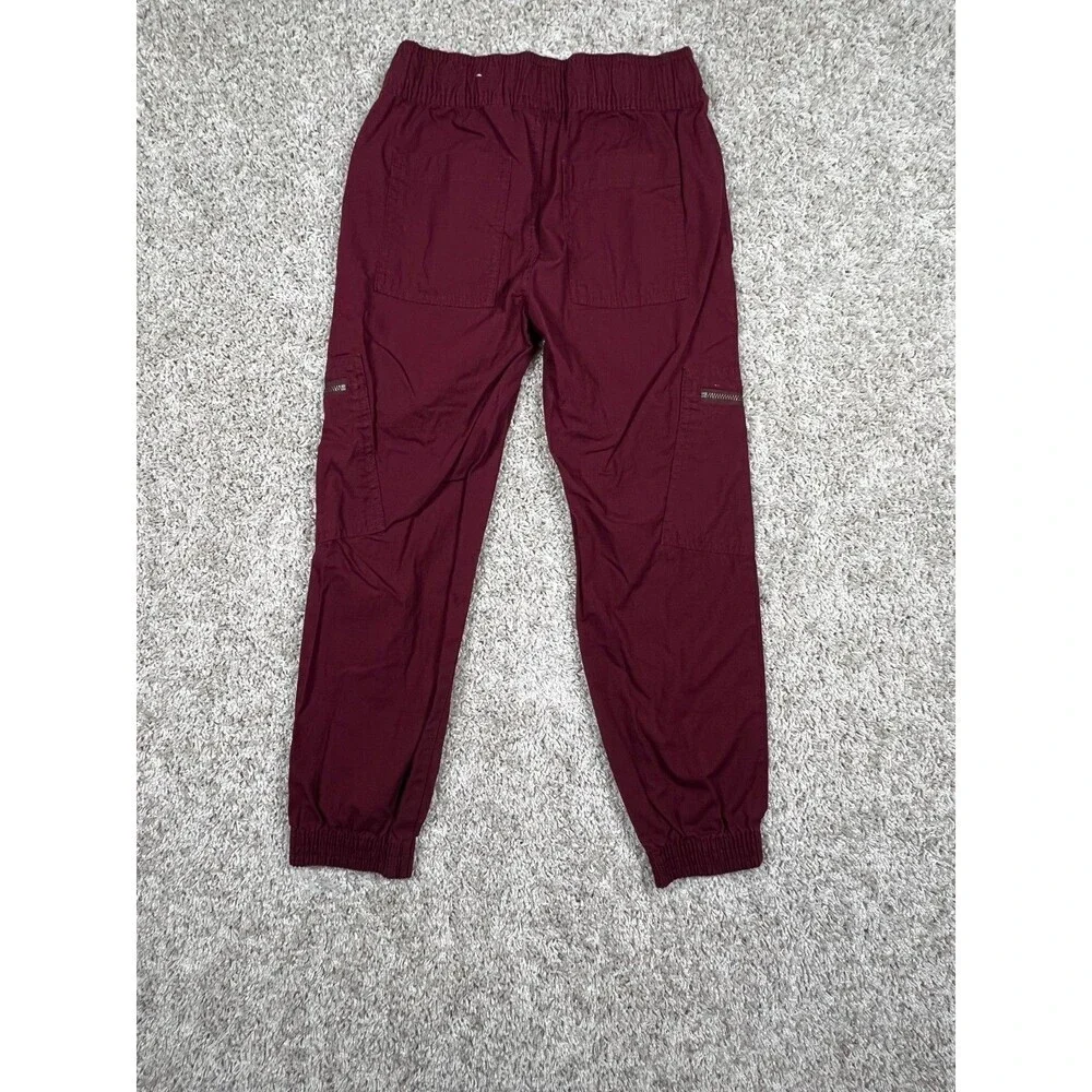 The Childrens Place Girls Cargo Jogger Pants Size 7 Burgundy
